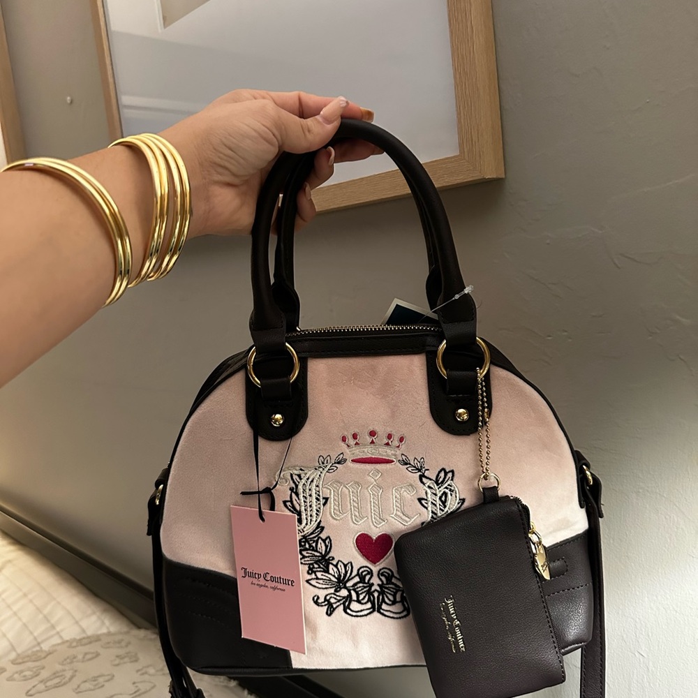Juicy Couture Brown and Pink Heritage Satchel Women's Bag